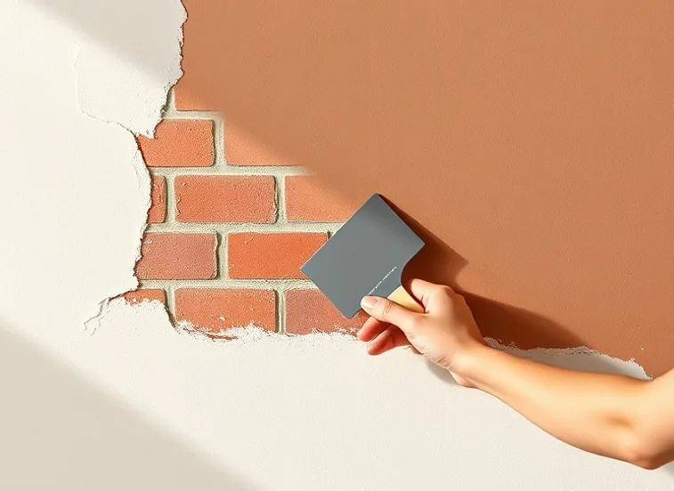 Application d'un enduit décoratif à la lisseuse sur un mur